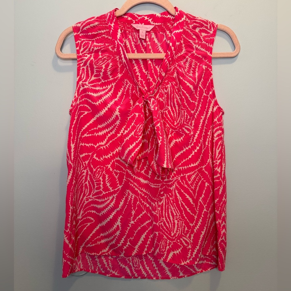 Lilly Pulitzer Dahlia Silk Blouse Small